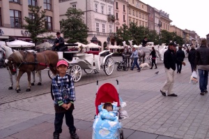 Muslim Kids in old Town Krakow